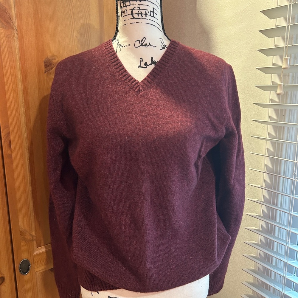 Black Brown 1826 Burgundy Lambswool Sweater